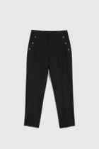 Spodnie materiałowe damskie, czarne, Moodo