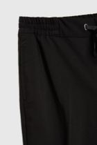 Spodnie materiałowe damskie, czarne, Moodo