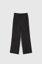 Spodnie materiałowe damskie, czarne, Moodo