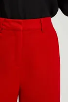 Spodnie materiałowe damskie, czerwone, Moodo