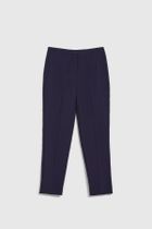 Spodnie materiałowe damskie, granatowe, Moodo