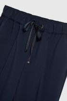 Spodnie materiałowe damskie, granatowe, Moodo