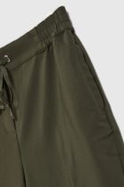 Spodnie materiałowe damskie, khaki, Moodo