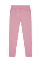 Spodnie materiałowe damskie, różowe, Moodo