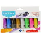Starpak, farby akrylowe, metaliczne, 8 kolorów, 25 ml