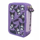 St.Majewski, Kuromi, piórnik rozkładany, potrójny, z wyposażeniem, Violet