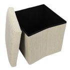 Storage Solutions, pufa ze schowkiem sztruksowa, Tobo, 38-38-38 cm