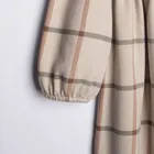 Sukienka dziewczęca z długim rękawem, beżowa, Nicol