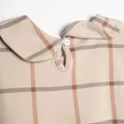 Sukienka dziewczęca z krótkim rękawem, beżowa, Nicol