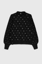 Sweter damski, czarny, Moodo