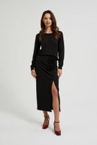 Sweter damski, czarny, Moodo