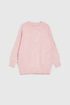 Sweter damski, różowy, Moodo