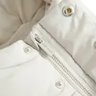 Szara ocieplana kurtka z kapturem cropped NOWEAR