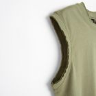 T-shirt bez rękawów khaki NOWEAR