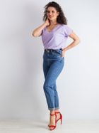 T-shirt damski, fioletowy, Basic Feel Good