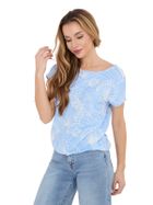 T-shirt damski, niebieski, Sublevel