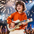 Topbright, gitara interaktywna, drewniana