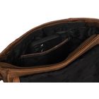 Torba listonoszka, brązowa, skórzana, Peterson