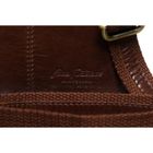 Torba listonoszka, brązowa, skórzana, Peterson