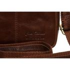 Torba listonoszka, brązowa, skórzana, Peterson