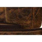 Torba listonoszka, brązowa, skórzana, Peterson