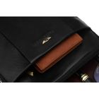 Torba listonoszka, czarna, skórzana, Peterson