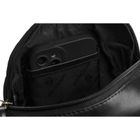 Torba listonoszka, czarna, skórzana, Peterson