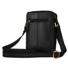 Torba listonoszka, czarna, skórzana, Peterson