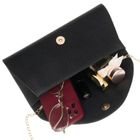 Torebka kopertówka, czarna, brokatowa, Rovicky