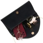 Torebka kopertówka, czarna, skóra ekologiczna, Rovicky