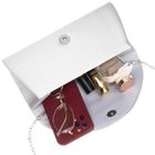 Torebka kopertówka, srebrna, Rovicky