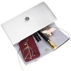 Torebka kopertówka, srebrna, Rovicky