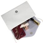 Torebka kopertówka, srebrna, skóra ekologiczna, Rovicky