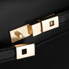 Torebka listonoszka, czarna, skóra ekologiczna, Peterson