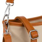 Torebka listonoszka, ecru, skóra ekologiczna, Peterson