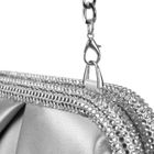 Torebka listonoszka, srebrna, skóra ekologiczna, Rovicky