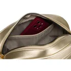 Torebka listonoszka, złota, skóra ekologiczna, Peterson