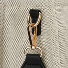 Torebka shopper, beżowo-czarna, Rovicky