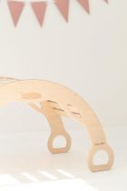 tupti.wood, duży bujak montessori z uchwytami, naturalny