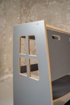 tupti.wood, Kitchen Helper, Double Safe, pomocnik kuchenny dla rodzeństwa, szary