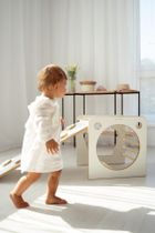 tupti.wood, kostka wielozadaniowa + mała zjeżdżalnia, chmurki