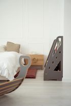 tupti.wood, maxi biblioteczka montessori, szara