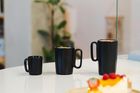 Vialli Design, dwa kubki ceramiczne z uszkiem, 330 ml, Fuori czarne