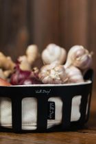 Vialli Design, koszyk na pieczywo z bawełnianym wkładem, Livio, czarny