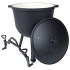 Vilde, Cast Line, kociołek żeliwny emaliowany na nóżkach z pokrywką, 10l