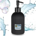 Vilde, dozownik do mydła, szklany, czarny, 400 ml