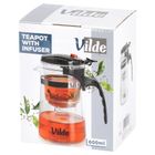 Vilde, dzbanek z zaparzaczem spustowym do herbaty, szklany, 600 ml