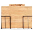 Vilde, kuchenna deska, bambusowa, 4 szt. w metalowym stojaku