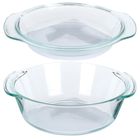 Vilde, naczynie żaroodporne z pokrywką, szklane, 2 l+750 ml