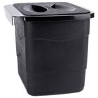 Vilde, pojemnik na obierki na drzwi, czarny zamykany, 4.5 l